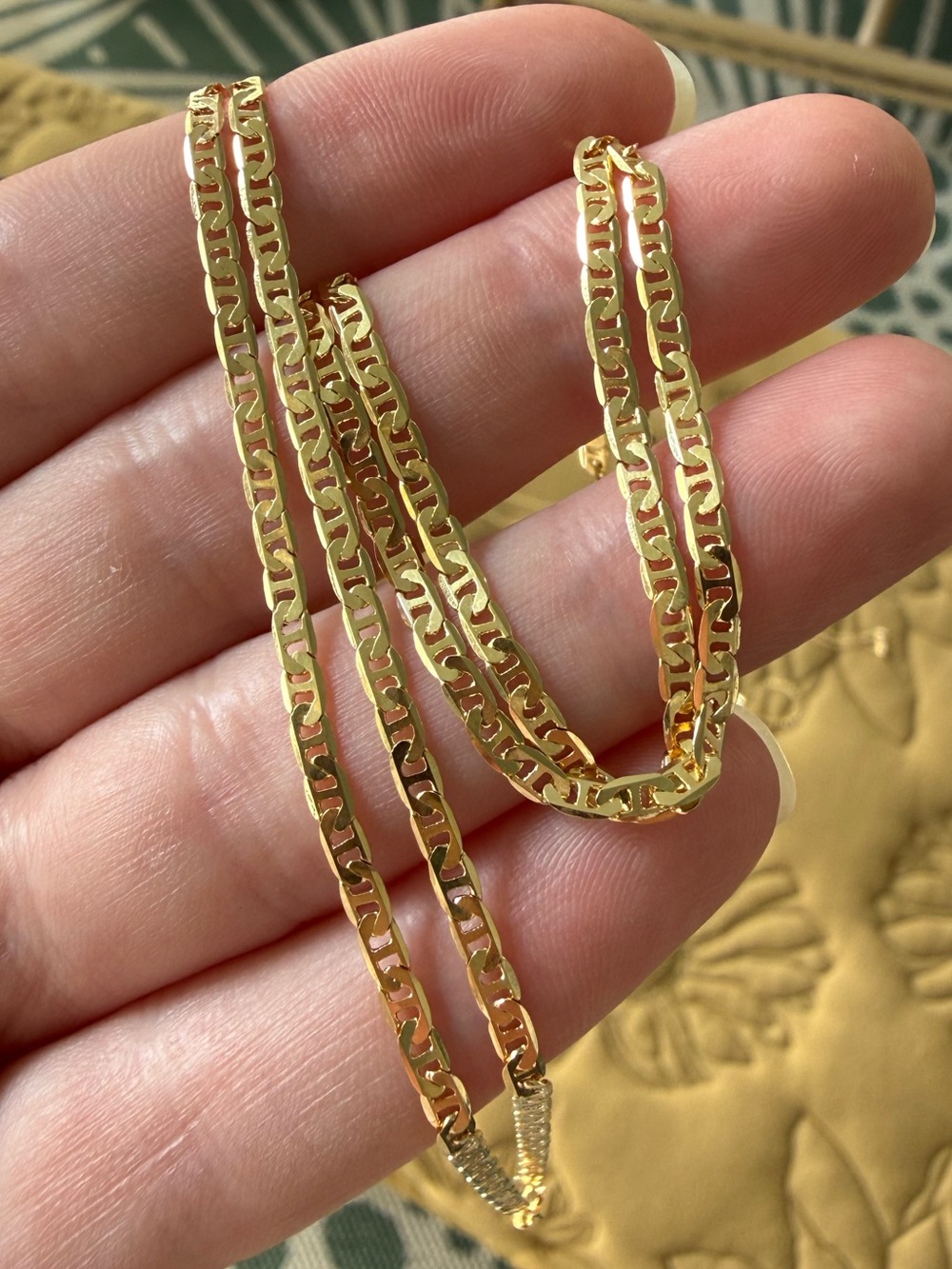 18k GP Gucci Mariner Chain